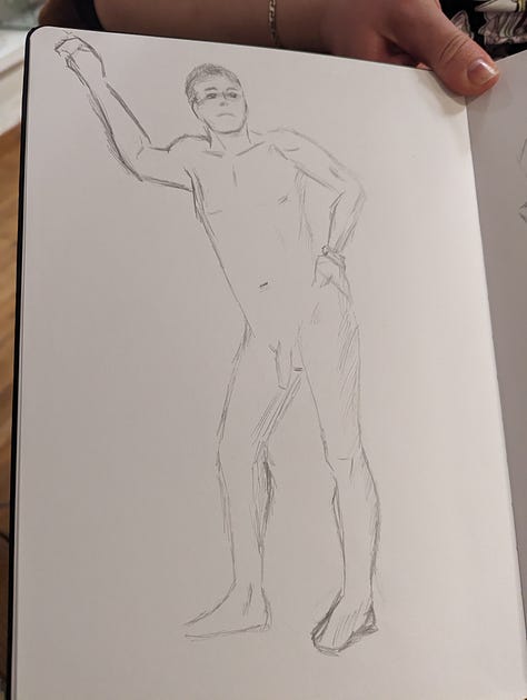 life drawings of nude male