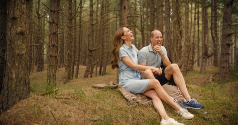 Family images of the Prince and princess of Wales in the country with their family