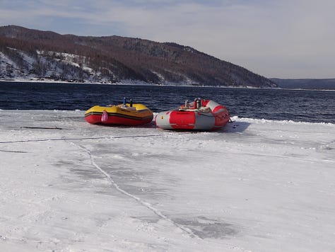 Baikal ice picnic