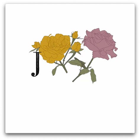 3 états intermédiaires de la création de l'illustration du mois de juillet avec une rose jaune et une rose rose