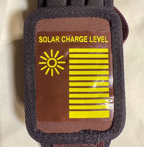Brown tool harness with vinyl decals