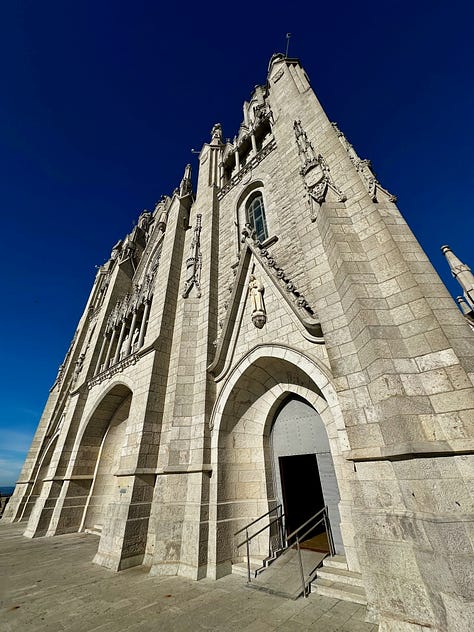 Hiking to the Tibidabo in Barcelona, Catalonia, Spain