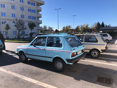 Yugo cars.