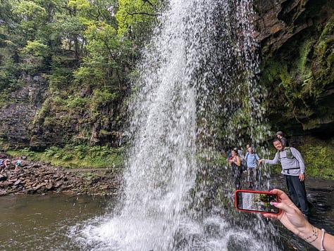 guided walk waterfalls brecon beacons