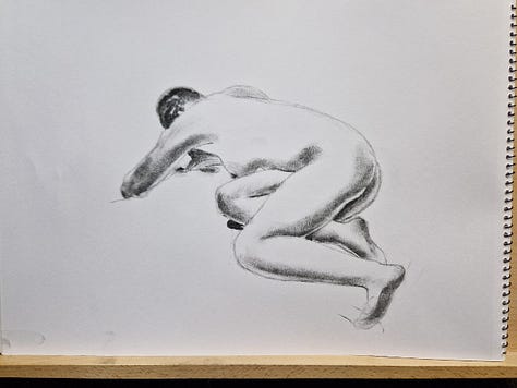 life drawings of female model in cardiff
