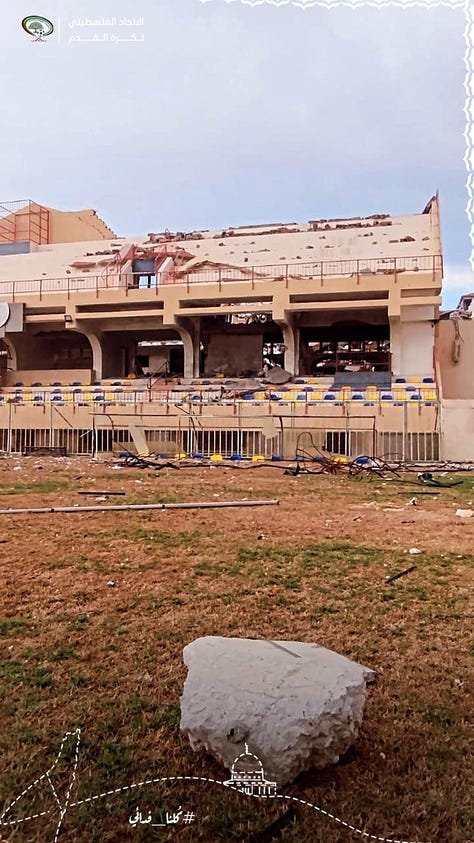 Images show destruction of Palestine's national stadium in Gaza
