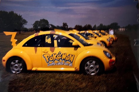 A selection of photographs from Alyssa Buecker, featuring Pikabugs, Pikachu and a Squirtle display