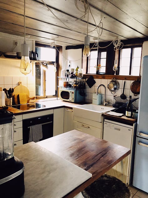 kitchen in our original Fachwerk home - Baur Studio
