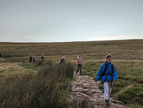 sunset walk up Pen y Fan