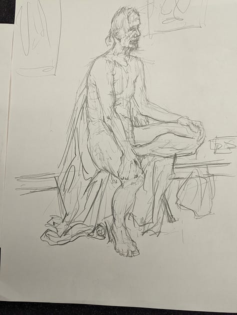 Male nude life drawing cardiff aberdare