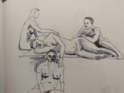 life drawings of models in cardiff