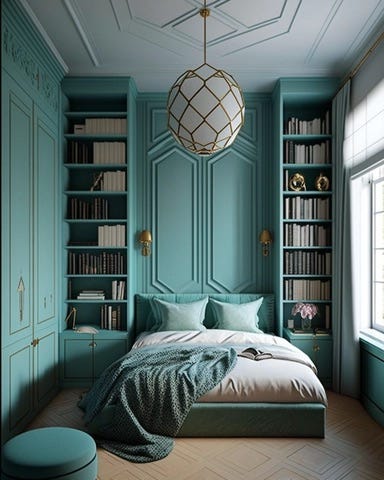 Nine different soothing tranquil bedrooms