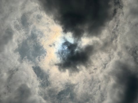 ArmaniXR's photos of the 2024 Eclipse at various stages.
