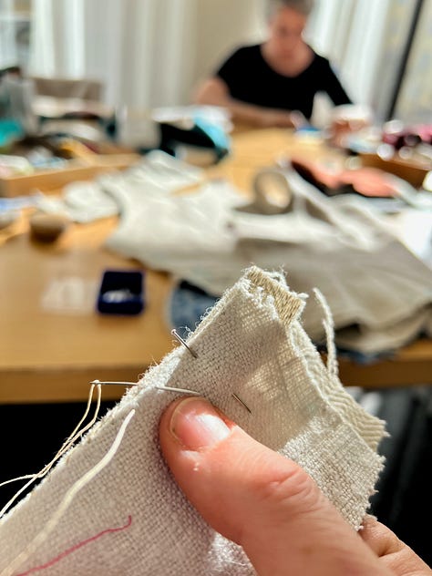 Images of different hand stitches