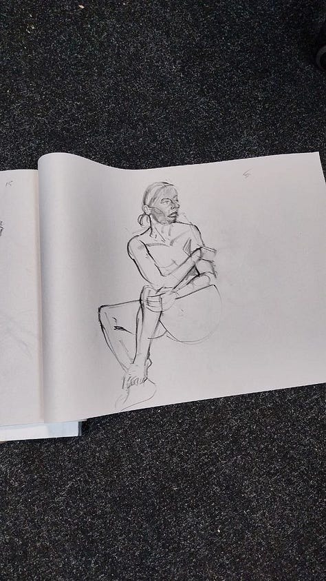 life model sketches in Cardiff