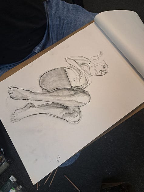 Life Drawings of models in Cardiff