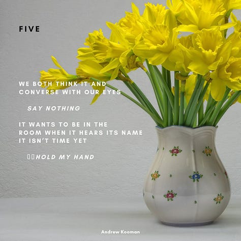 Say it to the dying, a poem by Andrew Kooman