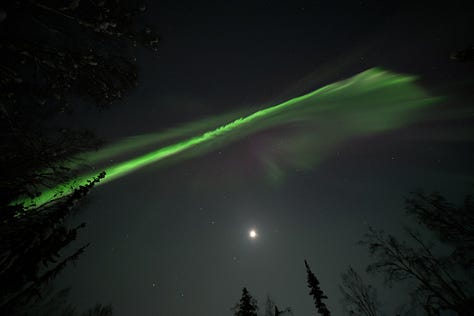 aurora borealis over Fairbanks, Alaska