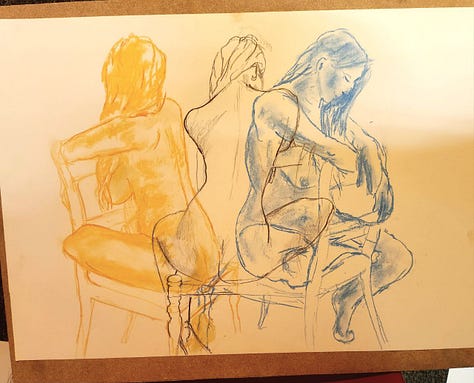 sketches of a life model