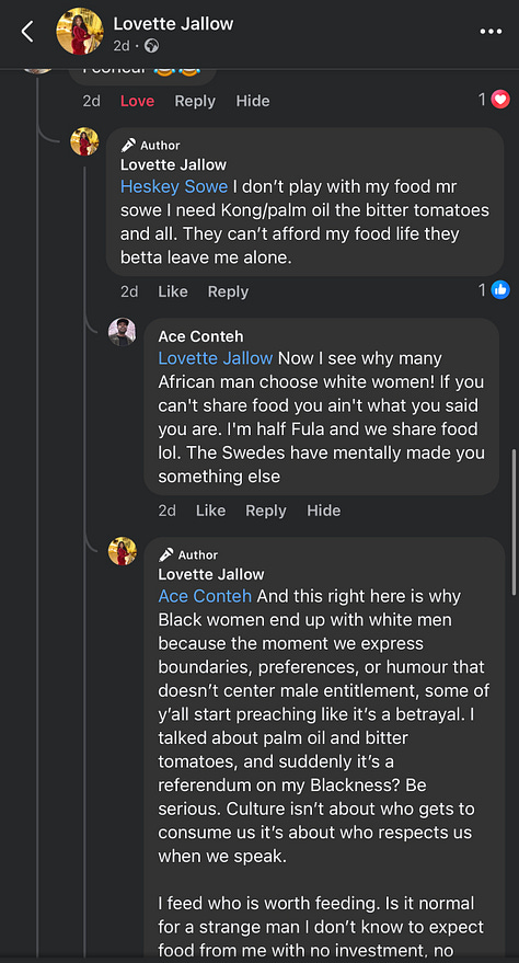 Screenshots of the conversations