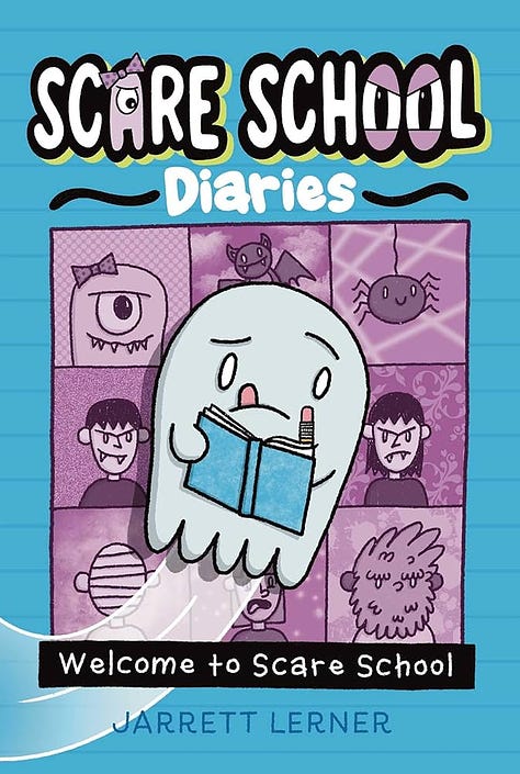 Book covers for Scare School Diaries, Erno Rubik and the Magic Cube, There is a Door in This Darkness