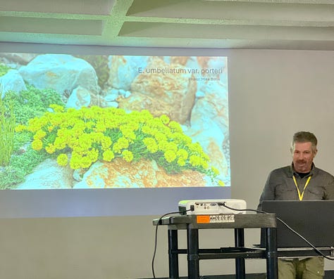 Paul Spriggs spoke and built a sample crevice container for the Pittsburgh NARGS Allegheny Chapter in March 2024. 