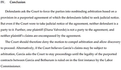 Example conclusions from litigation briefs filed by Rushing McCarl LLP.