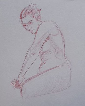 life drawings of a nude female model in cardiff