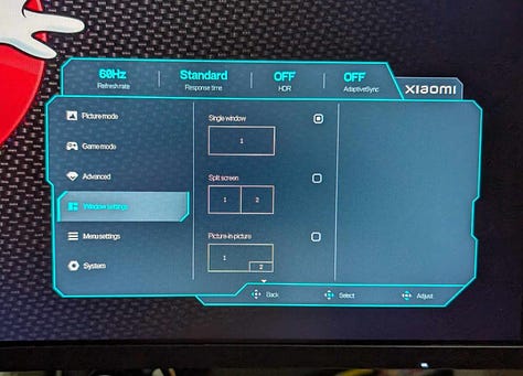 Xiaomi's Monitor Settings