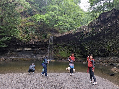 guided waterfall walk in the brecon beacons