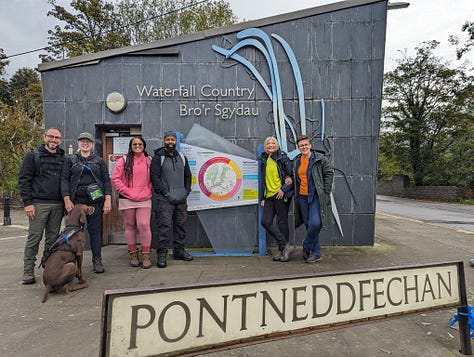 guided walk of the waterfalls of the BBNP with Wales Outdoors