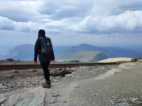 Trekking on snowdon