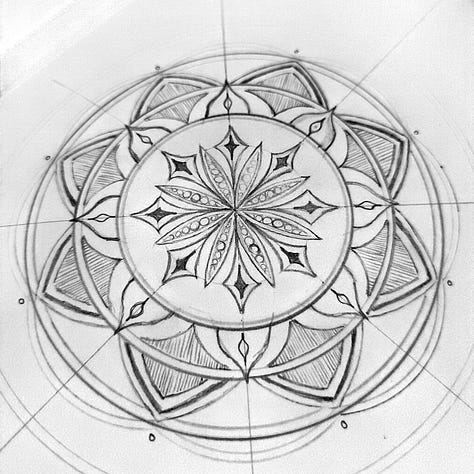 Sacred geometry mandalas created after breathwork sessions.