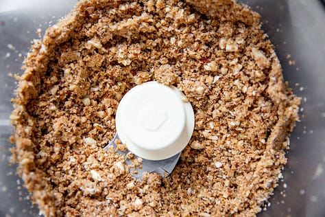Process shots showing how to make grain free granola bars