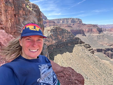 Liz and dogs at the Grand Canyon