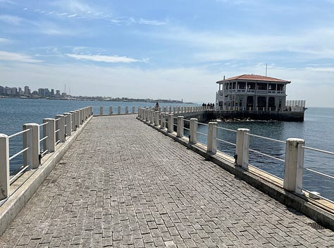 Images of ferries and ferry piers in Istanbul.