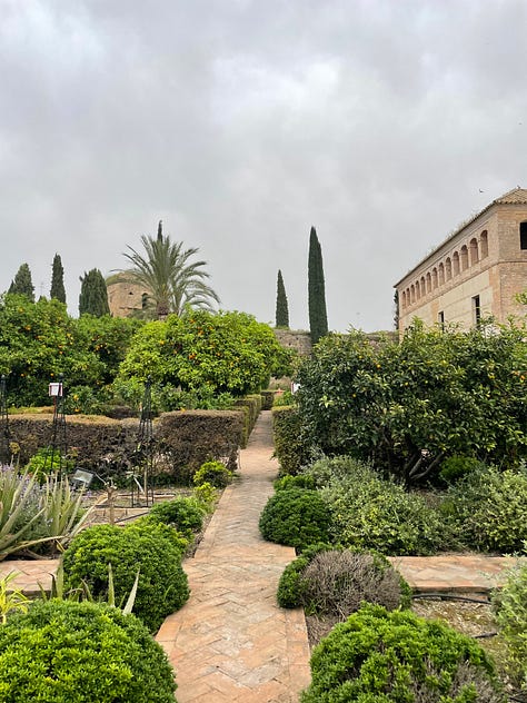 Six images taken around the leafy, citrus gardens of Alcázar Palacio Portocarrero near Seville, southern Spain