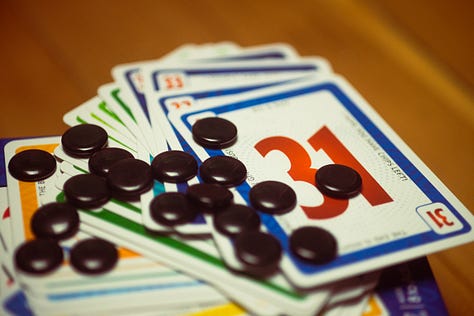 The board games Can't Stop, Quacks and No Thanks!