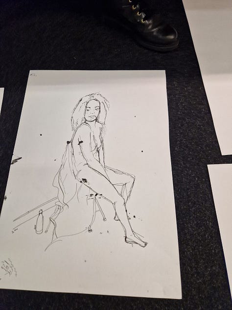 life drawing female nude cardiff aberdare
