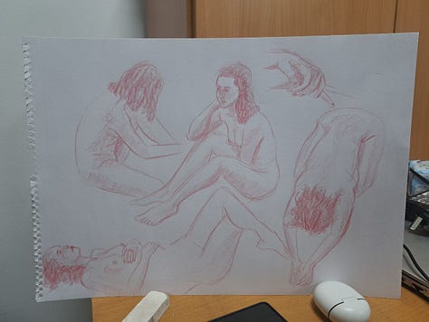 Life Drawings of models in Cardiff