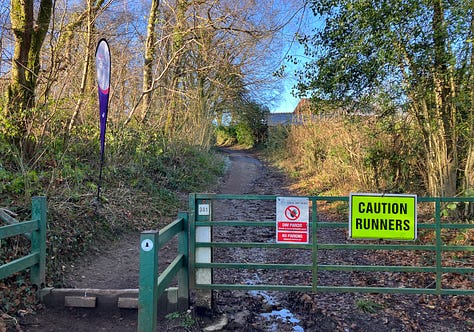 A blue sky over a hard path