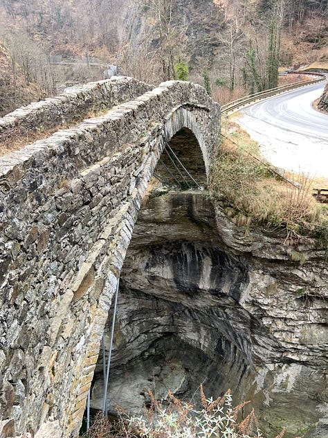 The “Devil's Bridge” Ponte della Gula is not far from Varallo, Italy