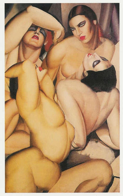 Tamara de Lempika’s Group of Four Nudes 1995 and Stephane Marais’ polaroids were we can see two models with different make up, although uncredited, I believe it could have been for Dior and Galliano