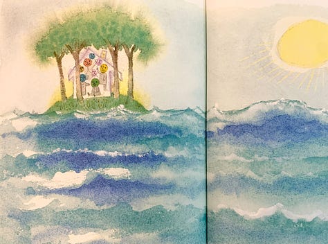 Pages from I Want to Paint My Bathroom Blue by Ruth Krauss and Maurice Sendak