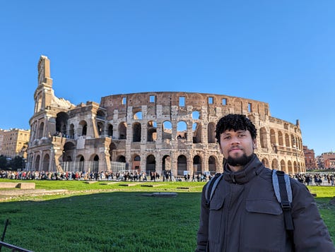 Desajeitadamente tirando fotos em Roma