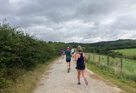 Gravelly path at the bottom of the course