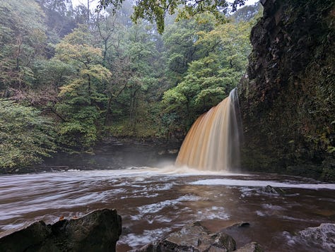 guided walk of the waterfalls of the brecon Beacons with Wales Outdoors