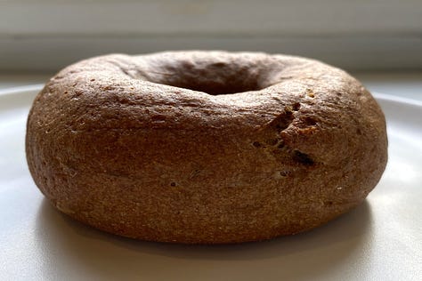 Oxbow's pumpernickel bagel