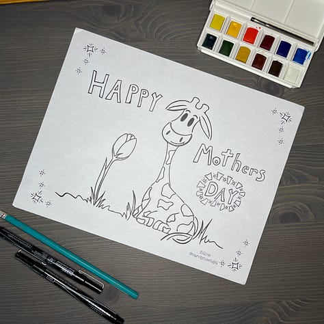 examples of mothers day themed coloring pages for your child to download and color for their mom