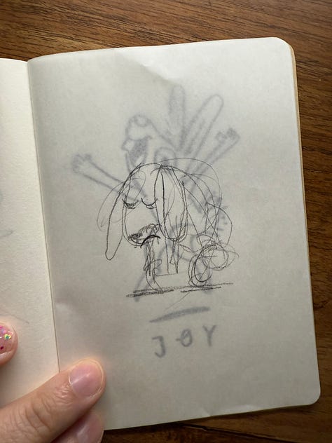 Drawing a bunny with 3 emotions focusing on he whole body
